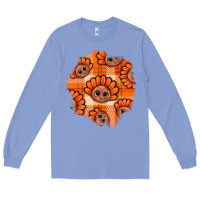 Colony Blue Thanksgiving Turkey With Tartan Patch Long Sleeve Tee - BundleAndBundleShop