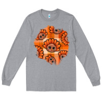 Heather Grey Thanksgiving Turkey With Tartan Patch Long Sleeve Tee - BundleAndBundleShop