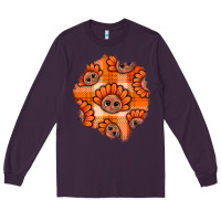 Plum Thanksgiving Turkey With Tartan Patch Long Sleeve Tee - BundleAndBundleShop