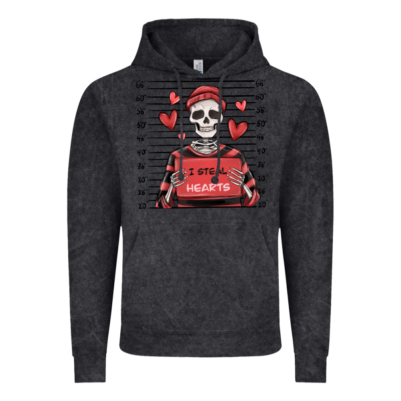 I Steal Hearts Skeleton Valentine's Day Vintage Hoodie by MaliasSmallBusiness | Teevron