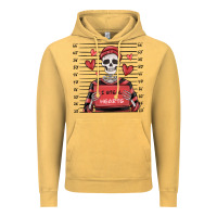 Vintage Mustard i steal hearts skeleton valentine's day Vintage Hoodie - MaliasSmallBusiness