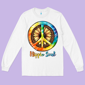 Hippie  Soul Long Sleeve Tee Designed By Jahusdesignshop