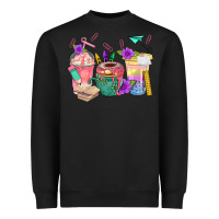 Black School Girl Coffee Cup Bbs Heavyweight Sweatshirt - BundleAndBundleShop