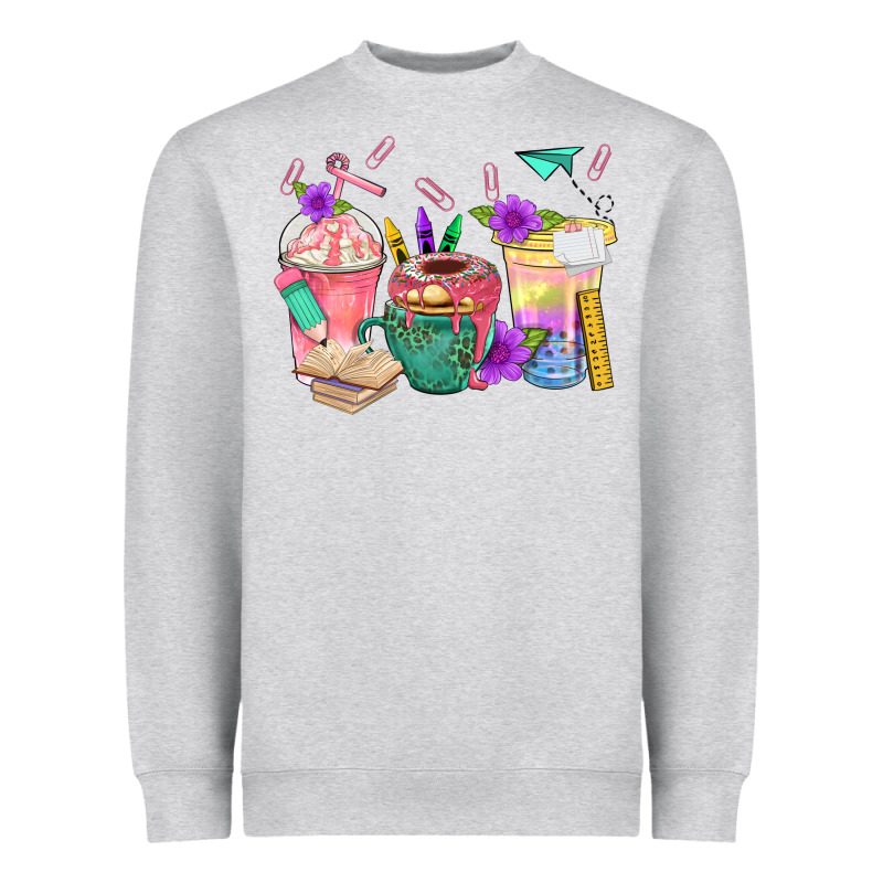 School Girl Coffee Cup Bbs Heavyweight Sweatshirt by BundleAndBundleShop | Teevron