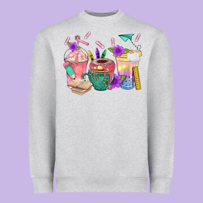 School Girl Coffee Cup Bbs Heavyweight Sweatshirt Designed By Bundleandbundleshop