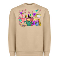Mushroom School Girl Coffee Cup Bbs Heavyweight Sweatshirt - BundleAndBundleShop