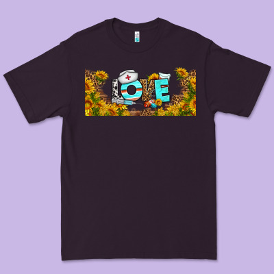 Western Love Nurse Sunflower Libbey Cu Premium Tee Designed By Bundleandbundleshop