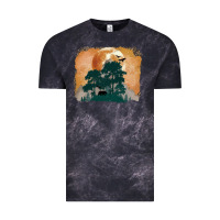 Cloud Black wilderness leopard Vintage Tee - MaliasSmallBusiness