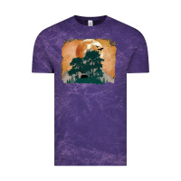 Cloud Purple wilderness leopard Vintage Tee - MaliasSmallBusiness