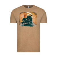 Vintage Coffee wilderness leopard Vintage Tee - MaliasSmallBusiness