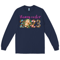 Navy Happy Easter 2023 Long Sleeve Tee - BundleAndBundleShop