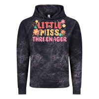 Cloud Black little miss threenager Vintage Hoodie - MaliasSmallBusiness