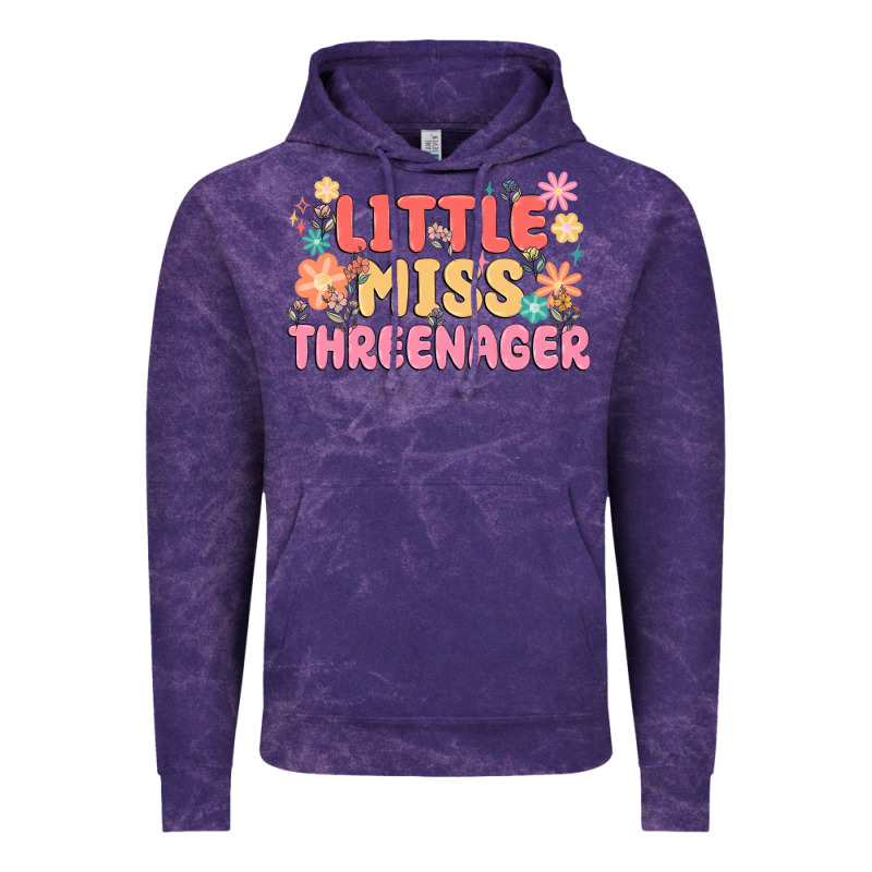 Little Miss Threenager Vintage Hoodie by MaliasSmallBusiness | Teevron