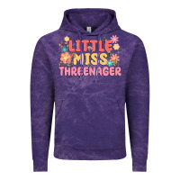 Cloud Purple little miss threenager Vintage Hoodie - MaliasSmallBusiness