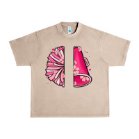 French Oak custom name cheerleader with megaphone Urban Heavy Tee - MaliasSmallBusiness