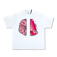 White custom name cheerleader with megaphone Urban Heavy Tee - MaliasSmallBusiness