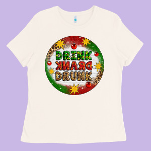 Drink Drank Drunk Ladies Tee Designed By Artiststas