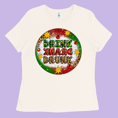 Drink Drank Drunk Ladies Tee Designed By Artiststas