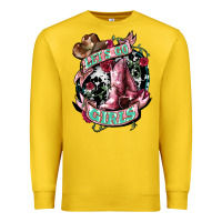 Let's Go Girl's Cowboy Boots Premium Sweatshirt | Teevron