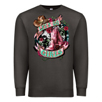 Smoke Let's go Girl's Cowboy boots Premium Sweatshirt - HowdyJamesFarm