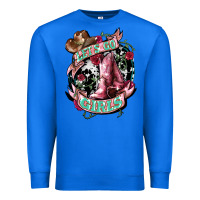 True Royal Let's go Girl's Cowboy boots Premium Sweatshirt - HowdyJamesFarm
