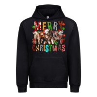 Black Merry christmas pigs Urban Hoodie - FaDigitalArtStudio