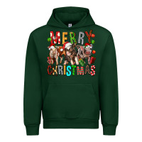 Forest Green Merry christmas pigs Urban Hoodie - FaDigitalArtStudio