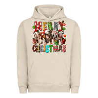 Pigment French Oak Merry christmas pigs Urban Hoodie - FaDigitalArtStudio