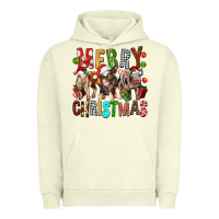 Pigment Pistachio Merry christmas pigs Urban Hoodie - FaDigitalArtStudio