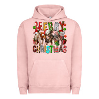 Pigment Salmon Merry christmas pigs Urban Hoodie - FaDigitalArtStudio