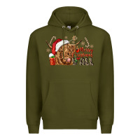 Army Green merry christmas yall Premium Hoodie - CowGirlArtShop
