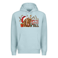 Blue Mist merry christmas yall Premium Hoodie - CowGirlArtShop