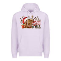 Lilac merry christmas yall Premium Hoodie - CowGirlArtShop