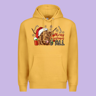 Merry Christmas Yall Premium Hoodie Designed By Cowgirlartshop