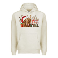 Oatmeal Heather merry christmas yall Premium Hoodie - CowGirlArtShop