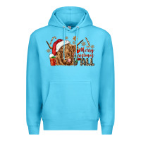 Ocean Blue merry christmas yall Premium Hoodie - CowGirlArtShop