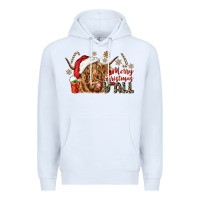 White merry christmas yall Premium Hoodie - CowGirlArtShop