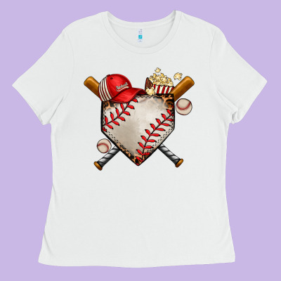 Baseball Ladies Tee Designed By Adodesignshop