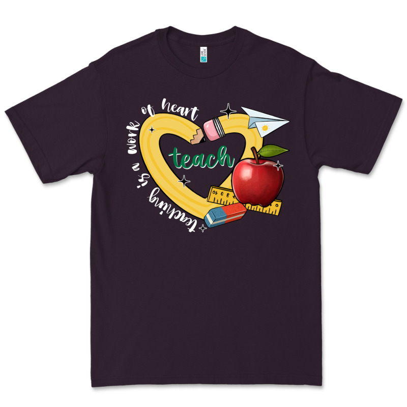 Teaching Is A Work Of Heart Premium Tee by JahusDesignShop | Teevron