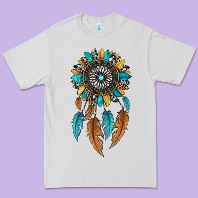 Dreamer Catcher Sunflower Premium Tee Designed By Jahusdesignshop