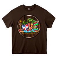 Chocolate Brown dominican republic coasters Heavy Core Tee - AdoDesignShop