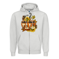 Dove Grey Wild About Fall Zipper Hoodie - texasbilliewilder