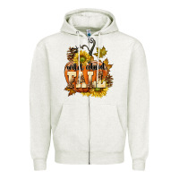 Oatmeal Heather Wild About Fall Zipper Hoodie - texasbilliewilder