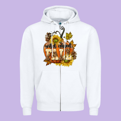 Wild About Fall Zipper Hoodie Designed By Texasbilliewilder