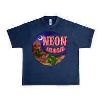 Navy neon moon Urban Heavy Tee - NancyCooperArtShop