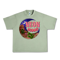 Oil Green neon moon Urban Heavy Tee - NancyCooperArtShop