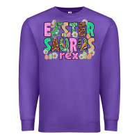 Purple Easter Saurus Nurse Easter Day Premium Sweatshirt - HowdyJamesFarm