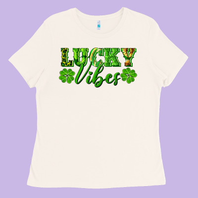 Lucky Vibes Ladies Tee Designed By Ranaportraitstore