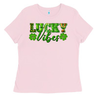 Bubblegum Pink lucky vibes Ladies Tee - RanaPortraitStore
