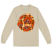 Mushroom Thanksgiving Turkey With Tartan Patch Long Sleeve Tee - BundleAndBundleShop
